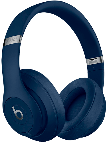 blue wireless headphones
